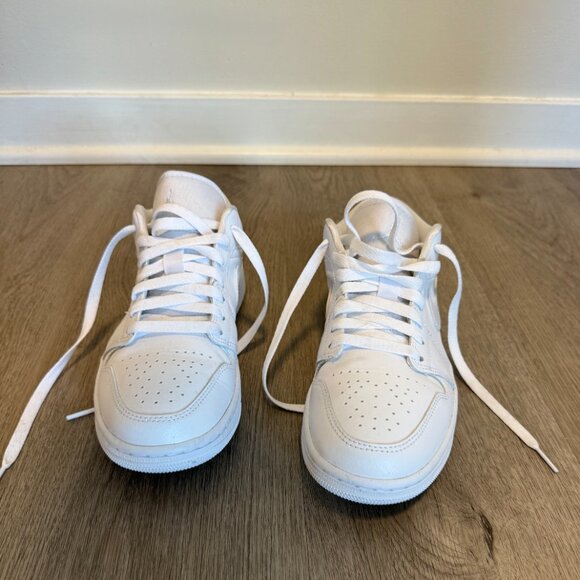 *MUST SELL BY 11/22*Air Jordan 1 Low — Triple White — Women’s 8 (Men's 6.5) - Picture 2 of 4
